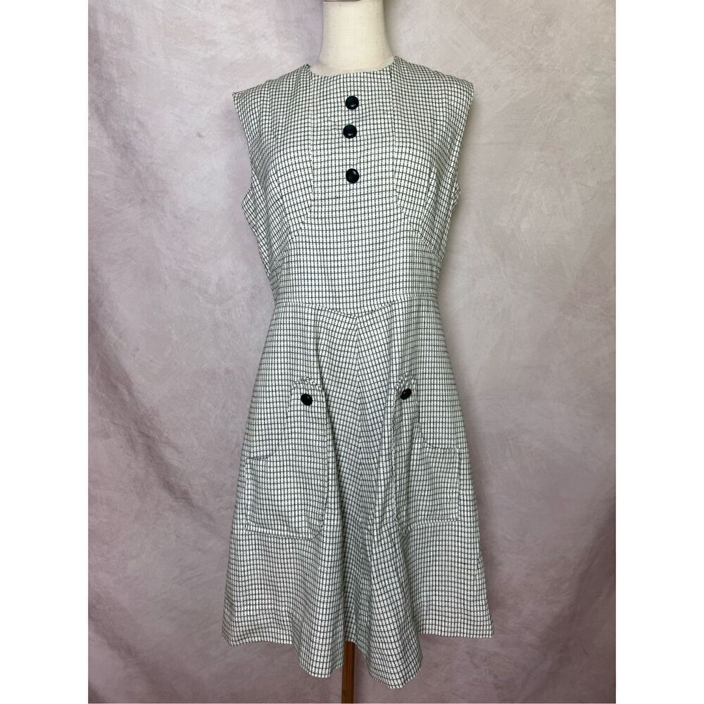 Vintage 1970s Mod Plaid Dress